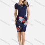 Wholesale Women's Casual Round Neck Short Sleeve Tie Front Top & Floral Print Skirt Sets preview