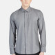 Men's Casual Plain Collared Long Sleeve Button Down Shirt 5005# Gray Clothing Wholesale Market -LIUHUA