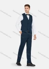Wholesale Men's Formal Lapel Plain Pockets Blazer & Vest & Pant 3 Pieces Suit Sets - Liuhuamall