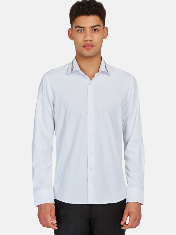 Men's Casual Plain Button Down Long Sleeve Collared Shirts 2020-024#, Clothing Wholesale Market -LIUHUA, 