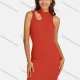 Wholesale Women's Sexy Mock Neck Sleeveless Hollow Out Bodycon Club-wear Dress 1# Clothing Wholesale Market Liuhua