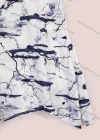 Wholesale Women's Casual Ink Painting Print Round Neck Short Sleeve Top - Liuhuamall