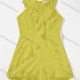 Wholesale Women's Casual Sleeveless Eyelet Embroidery Ruffle Trim Romper Green Clothing Wholesale Market Liuhua