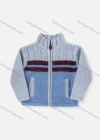 Wholesale Baby's Long Sleeve Stand Collar Zipper Dual Pockets Knited Sweater Jacket - Liuhuamall
