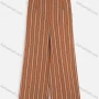 Wholesale Women's Casual Loose Fit Back Zip Striped Print Wide Leg Pants 18041# preview