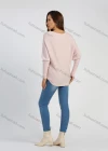 Wholesale Women's Round Neck Drop Shoulder Rhinestone Long Sleeve Pullover Knit Top 824# - Liuhuamall