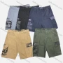 Wholesale Men's Casual Plain Splicing Camouflage Flap Pockets Button Closure Shorts 29601# preview