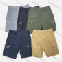 Wholesale Men's Casual Plain Flap Pockets Button Closure Shorts 26601# preview
