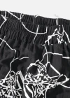 Wholesale Woman's Casual Loose Elastic Waist Abstract Print Wide Leg Pant - Liuhuamall