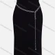 Wholesale Rhinestones Decor Metal Waist Chain QDLF2301# Silver Clothing Wholesale Market Liuhua