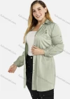 Wholesale Women's Casual Long Lantern Sleeve Floral Embroidery Button Front Damask Shirt - Liuhuamall