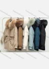 Wholesale Women's Casual Fuzzy Hood Zipper Front Drawstring Thermal Lined Parka Coat 2211# - Liuhuamall