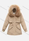 Wholesale Women's Casual Fuzzy Hood Zipper Front Drawstring Thermal Lined Parka Coat 2211# - Liuhuamall