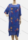 Wholesale Women's Casual Crew Neck Half Sleeve Floral Print Tiered Midi Dress - Liuhuamall