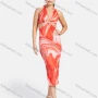 Wholesale Women's Sexy Halter Sleeveless Cut Out Abstract Print Cocktail Tie Back O-Ring Split Club Bodycon Midi Dress preview