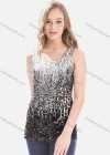 Wholesale Women's Sequin Splicing Sleeveless Scoop Neck Gradient Tank Top - Liuhuamall
