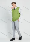 Wholesale Men's Classic Plain V Neck Sleeveless Jumpers Knit Sweater Vest - Liuhuamall