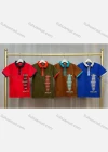 Wholesale Boy's Casual Collared Short Sleeve Contrast Polo Shirt - Liuhuamall