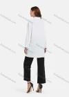 Wholesale Women's Casual Geometric Print Splicing Tunic Button Down Long Sleeve Shirt - Liuhuamall