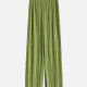 Women's Casual Plain Pleated Wide Leg pants Green Clothing Wholesale Market -LIUHUA