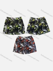 Wholesale Men's Vacation Abstract Letter Print Flap Pockets Drawstring Beach Shorts 290#, LIUHUA CLOTHING WHOLESALE