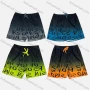 Wholesale Men's Vacation Allover Letter Print Gradient Drawstring Beach Shorts 530# preview