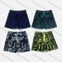 Wholesale Men's Vacation Allover Letter Print Drawstring Beach Shorts 533# preview