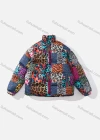 Wholesale Men's Fashion Long Sleeve Stand Collar Splicing Leopard Print Puffer Coat 908# - Liuhuamall