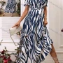 Wholesale Women's Casual Wrap V Neck Short Sleeve Maxi Dress With Belt preview