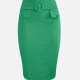 Women's Elegant Plain Buckle Decro Pencil Skirt 23# Clothing Wholesale Market -LIUHUA