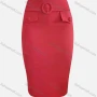Wholesale Women's Elegant Plain Buckle Decro Pencil Skirt preview
