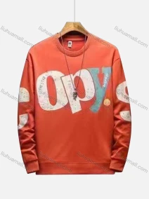 Wholesale Men's Casual Letter Print Round Neck Long Sleeve Sweatshirt, LIUHUA CLOTHING WHOLESALE
