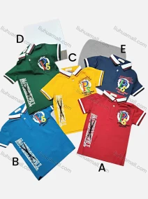 Wholesale Boys Casual Short Sleeve Letter Graphic Button Front Polo Shirts, LIUHUA CLOTHING WHOLESALE