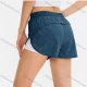 Wholesale Women's Dry Fit Breathable Lightweight Athletic Yoga Tennis Shorts With Pockets Dark Blue Clothing Wholesale Market Liuhua