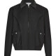Men's Casual Collared Long Sleeve Plain Double Pocket Zipper Coat Black Clothing Wholesale Market -LIUHUA
