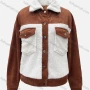 Wholesale Women's Casual Splicing Fluff Button Down Flap Pockets Fluffy Jacket preview