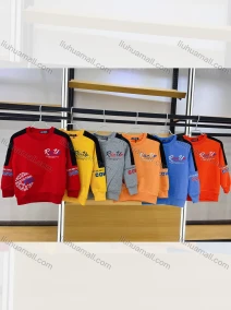 Wholesale Boys Round Neck Black Stripe Sleeves Print Sweatshirt, LIUHUA CLOTHING WHOLESALE