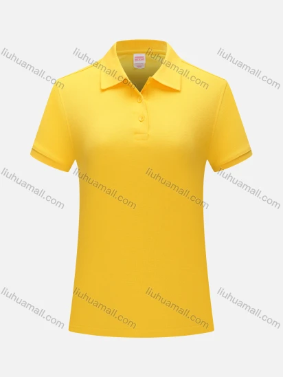 Wholesale Women's Plain Casual Short Sleeve Basics Polo Shirt 1680A#