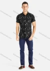 Wholesale Men's Casual Abstract Print Short Sleeve Shirt - Liuhuamall
