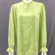 Women's Casual Long Sleeve Ruffle Collar Blouse Light Khaki Clothing Wholesale Market -LIUHUA