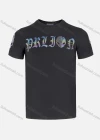 Wholesale Men's Casual Short Sleeve Round Neck Rhinestone Letter Print T Shirt - Liuhuamall