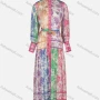 Wholesale Women's Chinese Traditional Elegant Stand Collar Floral Lace Up Button Down Chiffon Midi Dress 9018# preview