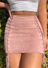 Wholesale Women's Sexy Plain Lace Up Skirts - Liuhuamall