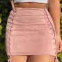 Wholesale Women's Sexy Plain Lace Up Skirts preview