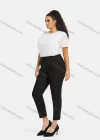 Wholesale Women's Casual Plus Size High Elastic Striped Print Stright Leg Pants With Drawstring 33103# - Liuhuamall