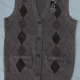 Wholesale Men's Casual Sleeveless Argyle Print Button Down Knit Sweater Vests Brown Clothing Wholesale Market Liuhua