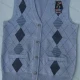 Wholesale Men's Casual Sleeveless Argyle Print Button Down Knit Sweater Vests Gray Blue Clothing Wholesale Market Liuhua