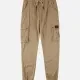 Men's Fall Solid Flap Pocket Cargo Pant Camel Clothing Wholesale Market -LIUHUA