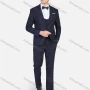 Wholesale Men's Formal Business Striped Print Slim Fit Lapel Suit Jacket With Waistcoat 3 Piece Set preview