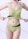 Wholesale Women's Sporty Breathable Racerback Sports Bra & Brief 2-piece Set 503# - Liuhuamall